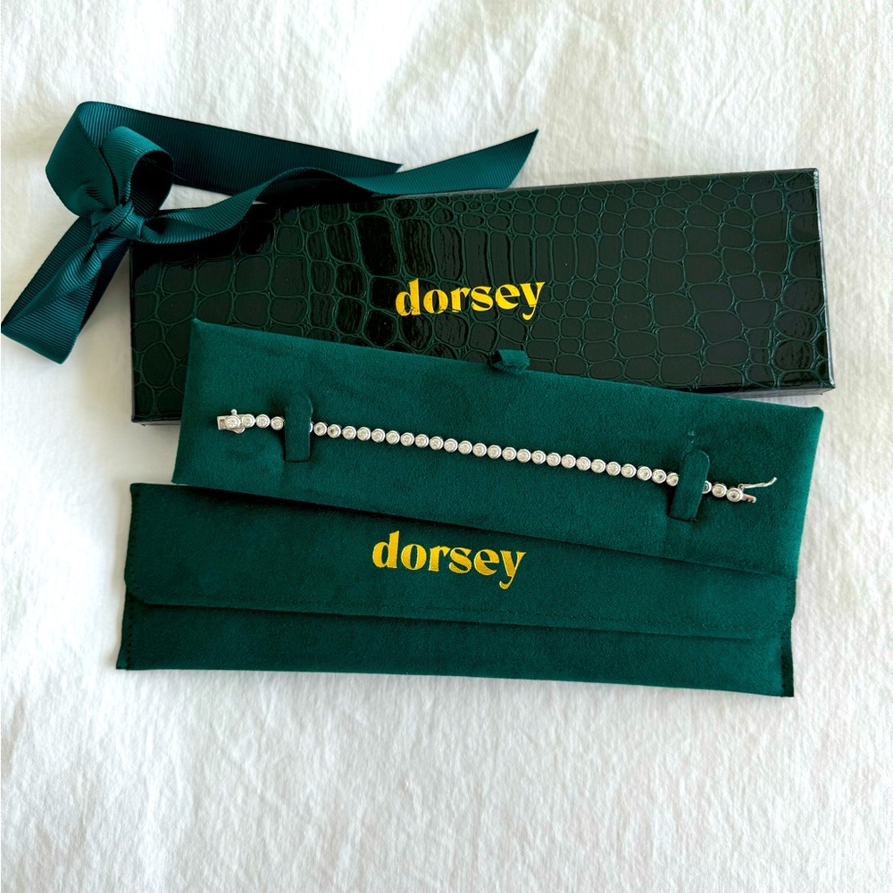 Dorsey James Bezel 3.25MM Lab-Grown White Sapphire Rivière Bracelet - 6.5 inches